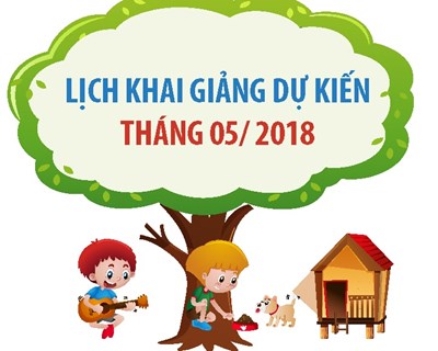 LỊCH KHAI GIẢNG DỰ KIẾN THÁNG 5 NĂM 2018 - OCEAN EDU HẠ LONG