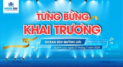 Thư mời sự kiện khai trương chi nhánh Ocean Edu Quỳnh Lưu