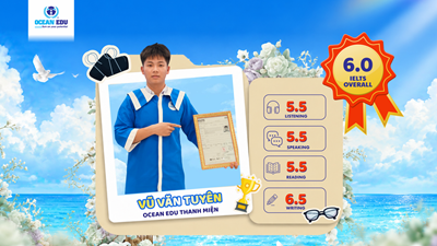 TỪ NHỮNG GIỜ HỌC KIÊN TRÌ ĐẾN KẾT QUẢ IELTS 6.0 CỦA VŨ VĂN TUYÊN