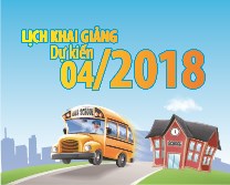 LỊCH KHAI GIẢNG DỰ KIẾN THÁNG 4 NĂM 2018 - OCEAN EDU PHỐ NỐI