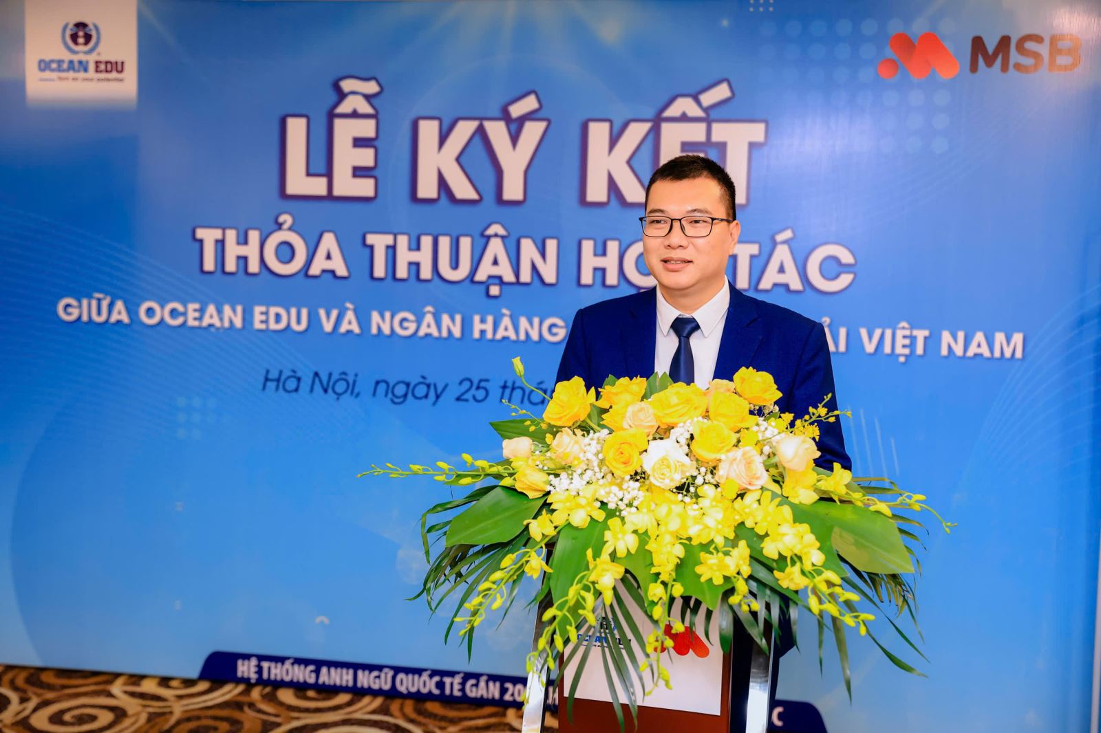 Thầy Phạm Minh Tiên - Phó Tổng Giám đốc Ocean Edu chia sẻ về kỳ vọng hợp tác sẽ tạo ra cơ hội học tập mới cho học viên thông qua các chính sách hỗ trợ tài chính từ MSB